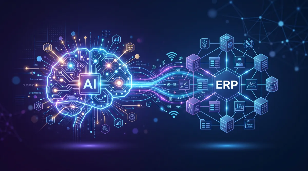 Hero illustration for the article BC MCP Server: What Business Central's Model Context Protocol Means for AI Automation
