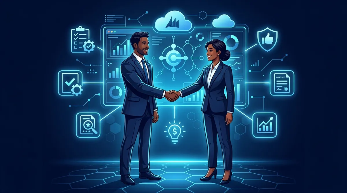 Hero illustration for the article How to Choose a Business Central Partner: 12 Questions That Separate the Real Ones From the Sales Pitches